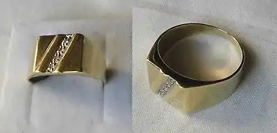 Eleganter hübscher Damenring Ring 333er Gold mit kleinen Diamanten (105270)
