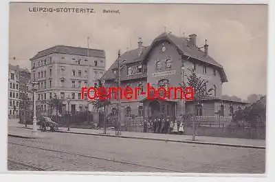 88045 Ak Leipzig Stötteritz Bahnhof um 1910