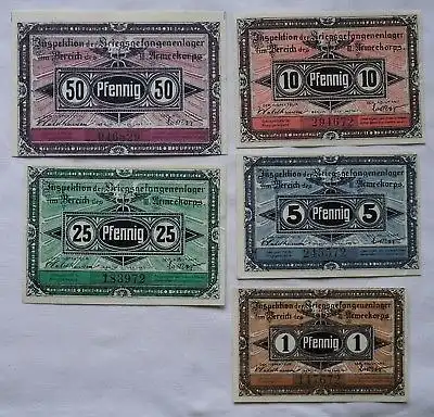 5 Banknoten Kriegsgefangenenlager Havelberg 1917 (117739)