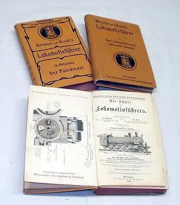 Die Schule des Lokomotivführers, 3 Bände 1902-1905 (Nr.20628)