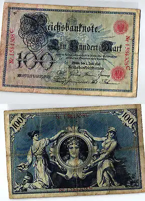 100 Mark Banknote Kaiserreich Deutsches Reich 01.07.1898 (124038)