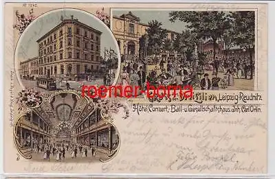 87025 Ak Lithographie Gruss aus den Drei Lilien Leipzig Reudnitz 1902