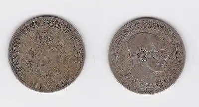 1/12 Taler Silber Münze Hannover 1851 B (119347)