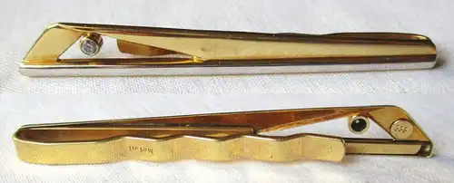 Alte stilvolle Krawattennadel aus 333er Gold mit kleinem Zierstein (124136)