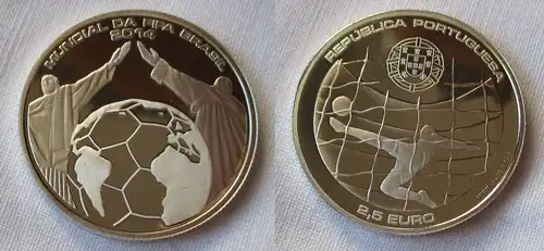 2,5 Euro Silber Münze Portugal Fussball WM Brasilien 2014 (117953)