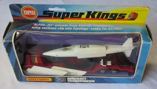 Original Matchbox Super Kings K-13 Aircraft Transporter mit OVP 1975 (124873)