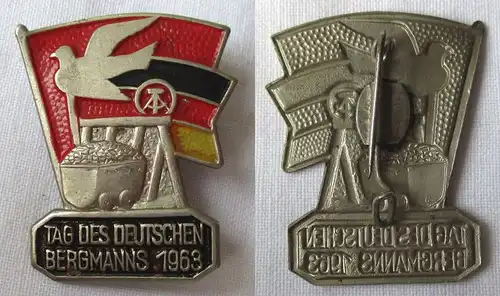 Seltenes DDR - Abzeichen Tag des deutschen Bergmanns 1963 (117349)