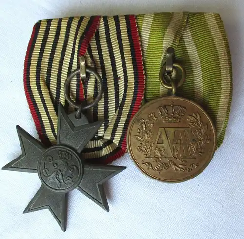 2er Ordensspange Preußen Verdienstkreuz Kriegshilfsdienst 1916 1.WK (124655)