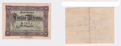 50 Pfennig Banknote Notgeld Stadt Wittstock ohne Datum (121230)