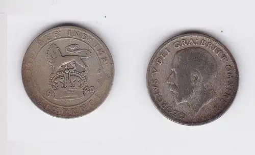 6 Pence Silber Münze Großbritannien 1920 Georg V. (118478)