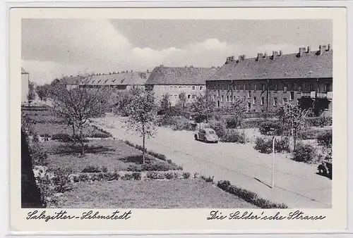 89042 AK Salzgitter-Lebenstedt - Die Salder'sche Strasse, Straßenansicht 1954