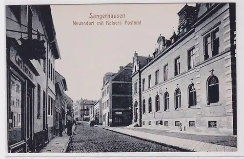 89039 AK Sangerhausen - Neuendorf mit Kaiserlichem Postamt um 1910