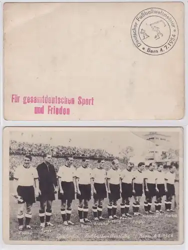 90098 Foto Deutsche Fussballweltmeister Bern 4.7.1954