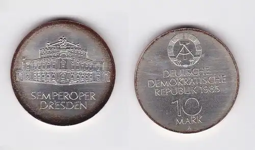 DDR Gedenk Münze 10 Mark Semperoper Dresden 1985 (119975)