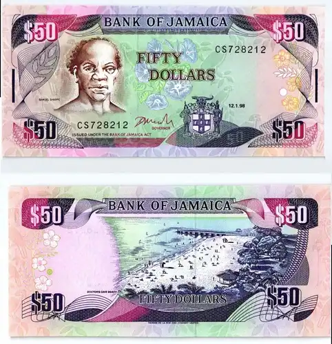 50 Dollars Banknote Jamaika 1998 kassenfrisch (123814)