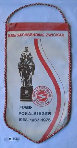 DDR Wimpel FDGB Pokalsieger BSG Sachsenring Zwickau 1975 (101298)