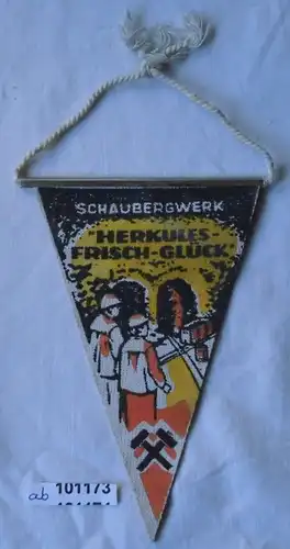 DDR Wimpel Schaubergwerk Waschleithe Erzgebirge "Herkules" Frisch Glück (101173)