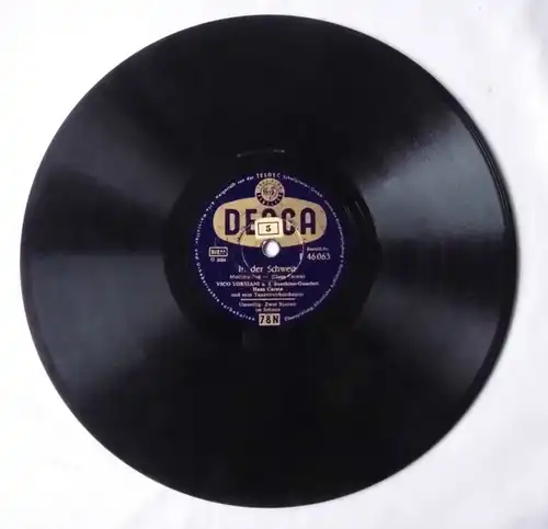 114277 Schellackplatte Decca "Zwei Spuren im Schnee" "In der Schweiz" um 1930