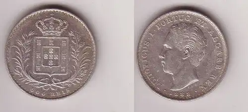 500 Reis Silbermünze Portugal 1888 (115818)