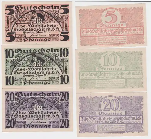 3 Banknoten Notgeld Wohlfahrts Gesellschaft Grube Ilse N.-L. (120507)