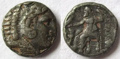 DIONYSOS Makedonien Alexander der Große AR Tetradrachme Arados Zeus (119649)