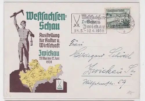 89723 Ak Zwickau Ausstellung für Kultur & Wirtschaft Westsachsen Schau 1938