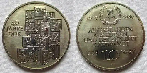 DDR Gedenk Münze 10 Mark 40.Jahrestag der DDR 1989 (114351)