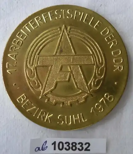DDR Medaille 17.Arbeiterfestspiele Bezirk Suhl 1978 (103832)