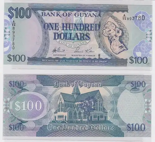 100 Dollar Banknote Bank of Guyana 1999 (122344)