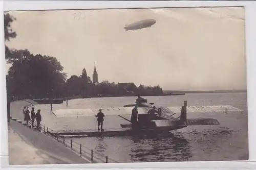 85842 AK Amerika-Zeppelin Z R III - erste Probefahrt über Friedrichshafen 1924