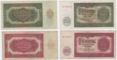 50 Mark Banknote DDR Deutsche Notenbank 1948 und 1955 (100687)