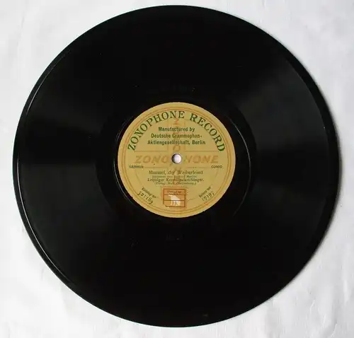 107418 Zonophone Record Schellackplatte Orchesterdiener Stimmgabel um 1930