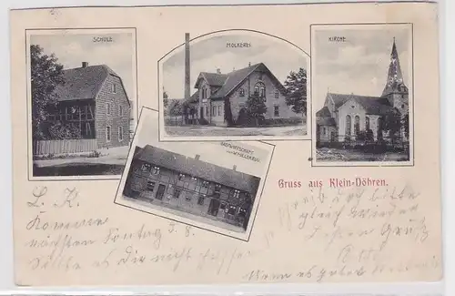 20104 AK Gruss aus Klein-Döhren - Schule, Molkerei, Kirche & Gastwirtschaft 1903