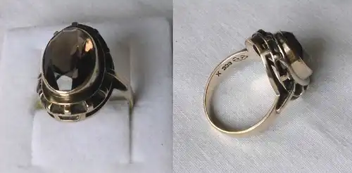 Klassischer Damen Ring 333er Gold mit Rauchquarz (122934)