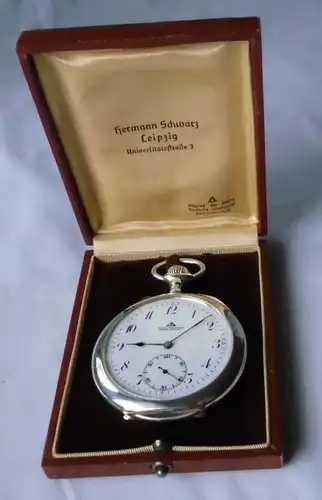 Rare Herren Taschenuhr Silber Deutsche Präzisionsuhr Original Glashütte (111263)