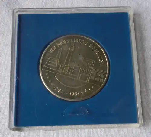 DDR Medaille VEB Nickelhütte St.Egidien 1961-1981 im Etui (103596)
