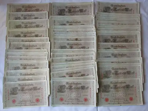 100 Banknoten zu 1000 Mark 21.April 1910 Deutsches Kaiserreich (125055)