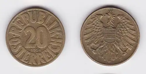 20 Groschen Messing Münze Österreich 1951 (117251)