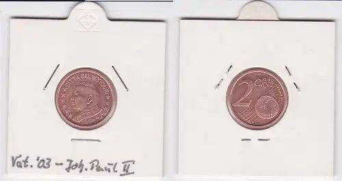 2 Cent Münze Vatikan 2003 Papst Johannes Paul (122083)