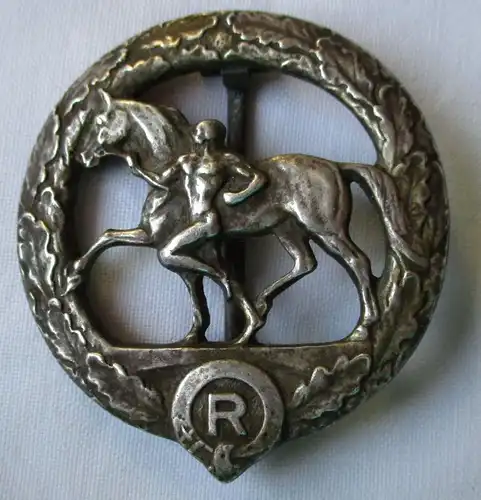 Deutsches Pferdepflegerabzeichen in Silber, Buntmetall versilbert (124522)