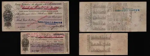 2 seltene Banknoten Inflation Leipzig Leutzsch 1923 (121995)