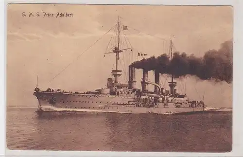 91086 Ak Deutsches Kriegsschiff S.M.S. "Prinz Adalbert" um 1915