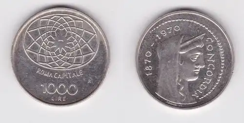 1000 Lire Silber Münze Italien 1970 Concordia Rom Kapitol Roma Capitale (127364)