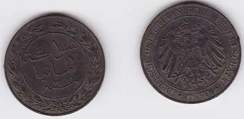 1 Pesa Kupfer Münze Deutsch Ostafrika 1890  (123187)
