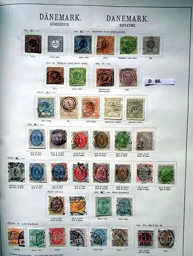 Seltene Briefmarkensammlung Dänemark 1851 bis 1938 fast komplett