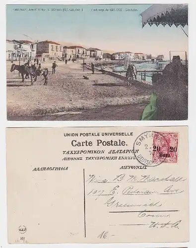 42010 Ak Smyrna Deutsche Post in der Türkei 1910