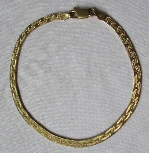 Elegantes 585er Gold Armband Gliederarmband Länge 21 cm Ornamente (120093)