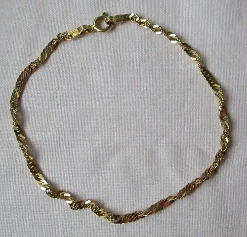 Elegantes 585er Gold Armband Gliederarmband Länge 18,5 cm (121686)