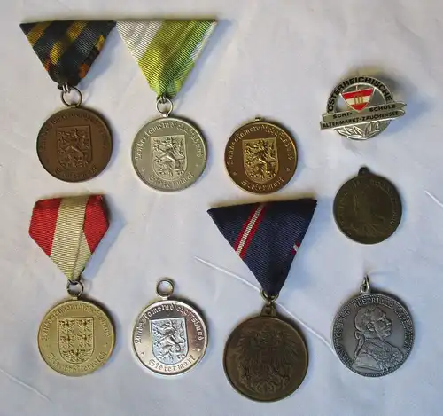 12 Medaillen und Orden Österreich, Steiermark, Niederösterreich usw. (127887)