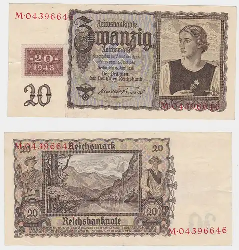 20 Mark Banknote DDR Deutsche Notenbank 1948 Kuponausgabe (130246)